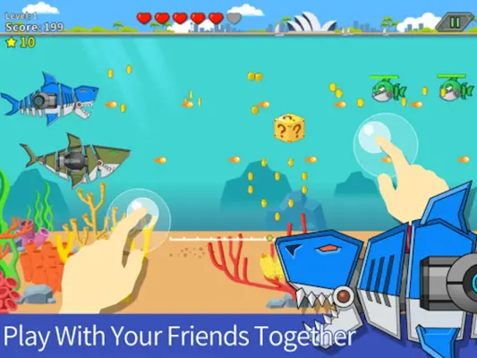 Robot Gun Shark Double Attack android App screenshot 1