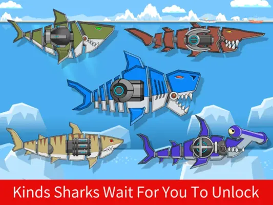 Robot Gun Shark Double Attack android App screenshot 2