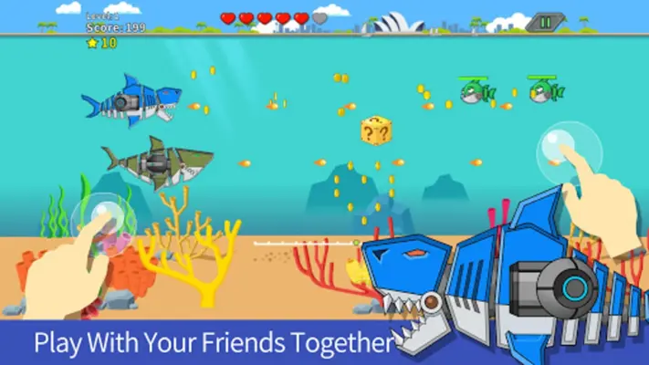 Robot Gun Shark Double Attack android App screenshot 4