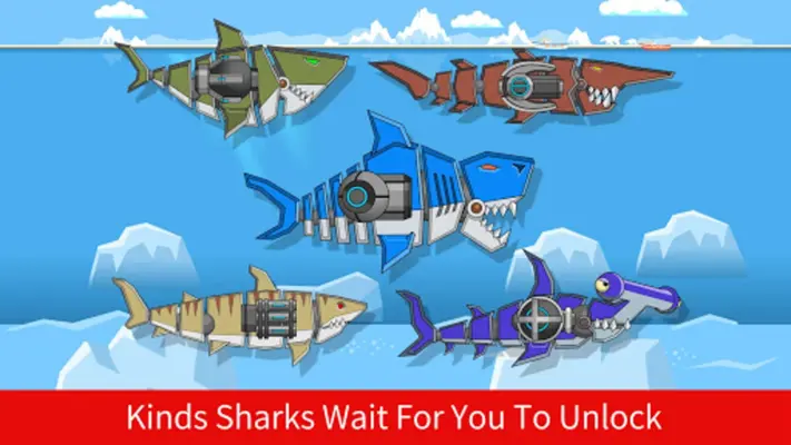 Robot Gun Shark Double Attack android App screenshot 5